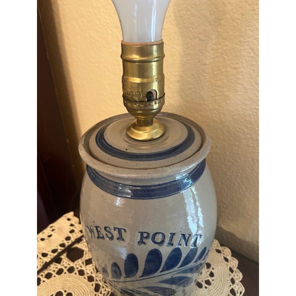 Vintage Westerwald Salt Glaze Pottery Lamp - Picture 3 of 8